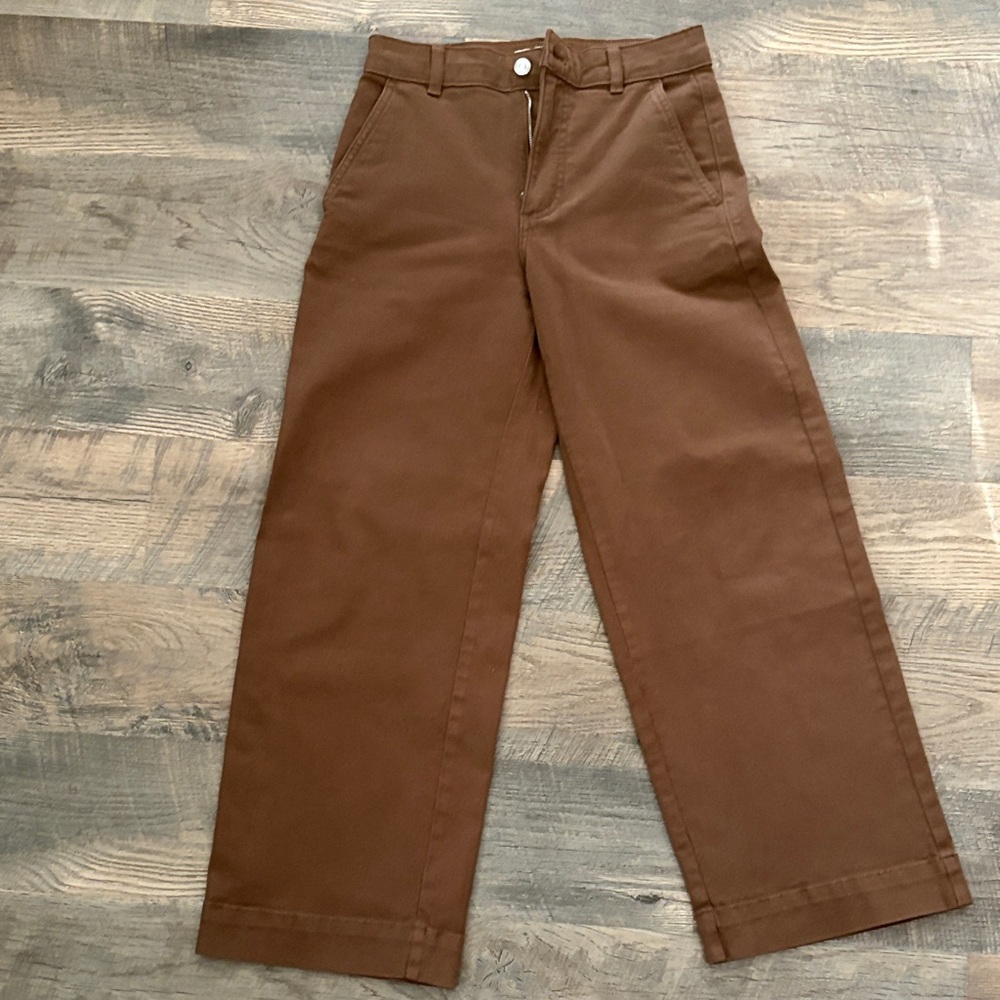 Everlane women’s  Brown Wide-Leg Chinos